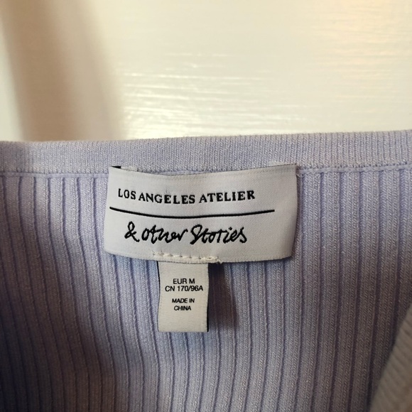 & Other Stories ribbed sculpt knit crop top - Picture 2 of 5